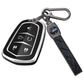 Silver Edge Car Key Case with Leather Key Chain for Cadillac A