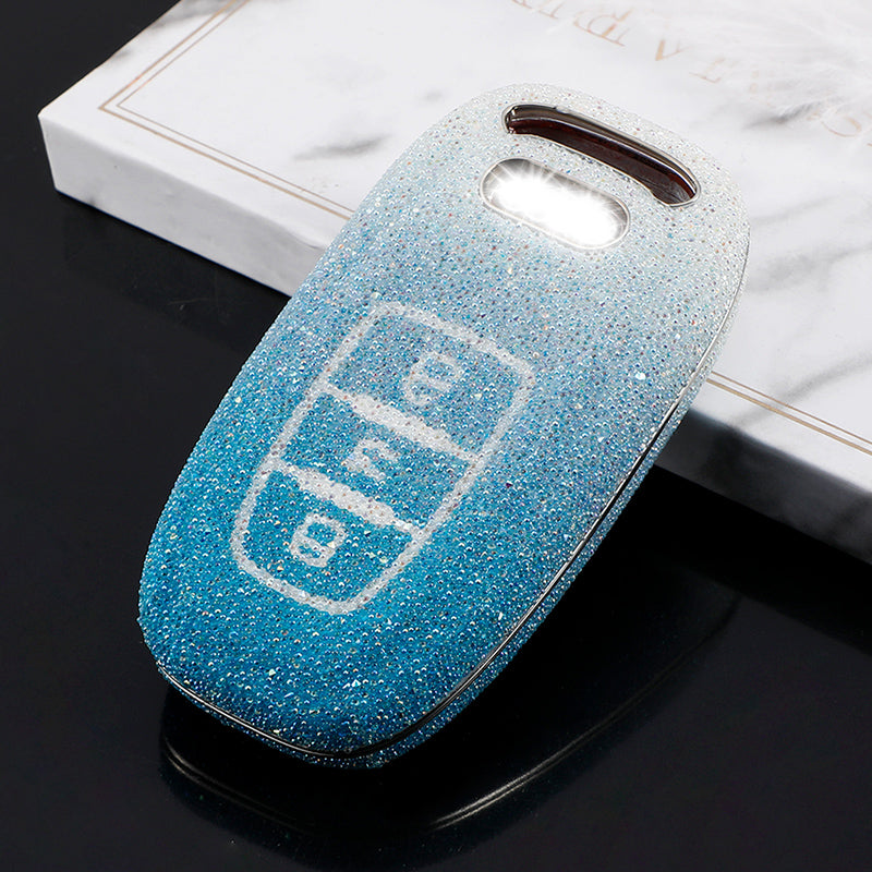 Diamond Key Fob Cover for Audi R8 Q5 Q7 S3 S4 S5 S6 S7 S8 SQ5 RS5 RS7 A4 A5 A6 A7 A8, Fashion Key Shell