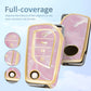 Key Fob Cover for Toyota  , Fashion Key Shell with Diamond Gold Keychain(4 Buttons)