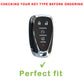 Key Fob Cover with Keychain Lanyard Compatible with Chevy Equinox Malibu Camaro Traverse 5 Buttons Smart Key