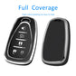 Silver Edge Car Key Case with Leather Key Chain for Chevy B