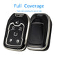 Silver Edge Car Key Case with Leather Key Chain for GMC