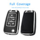 Silver Edge Car Key Case with Leather Key Chain for Chevy A