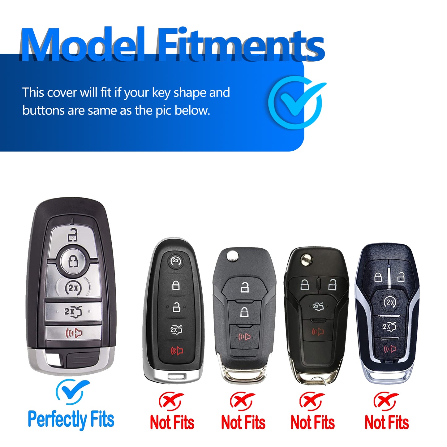 for Ford Key Fob Cover with Diamond Keychain Compatible with F150 F250 F350 F450 F550 Edge Explorer Escape Mustang 5 Buttons Keyless Entry Smart Key