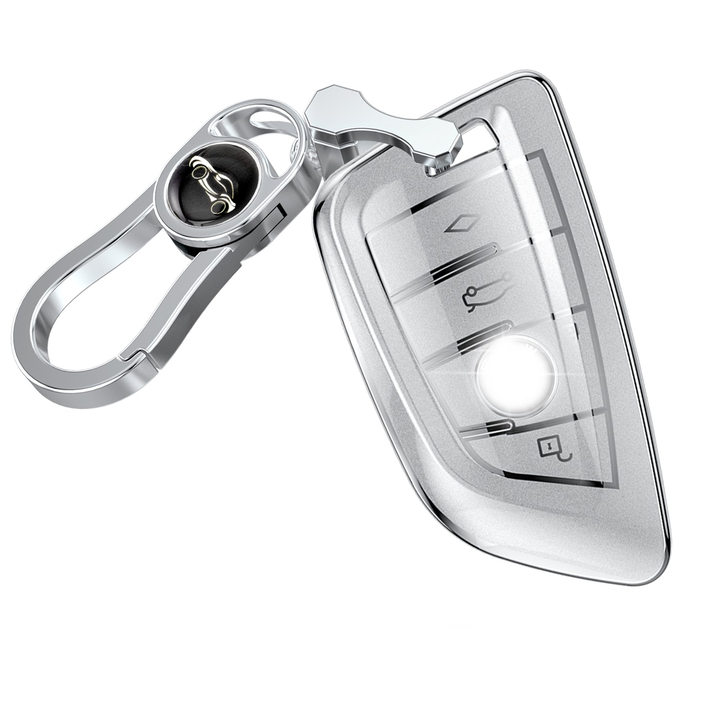 Liquid Silver Key Fob Cover for BMW B