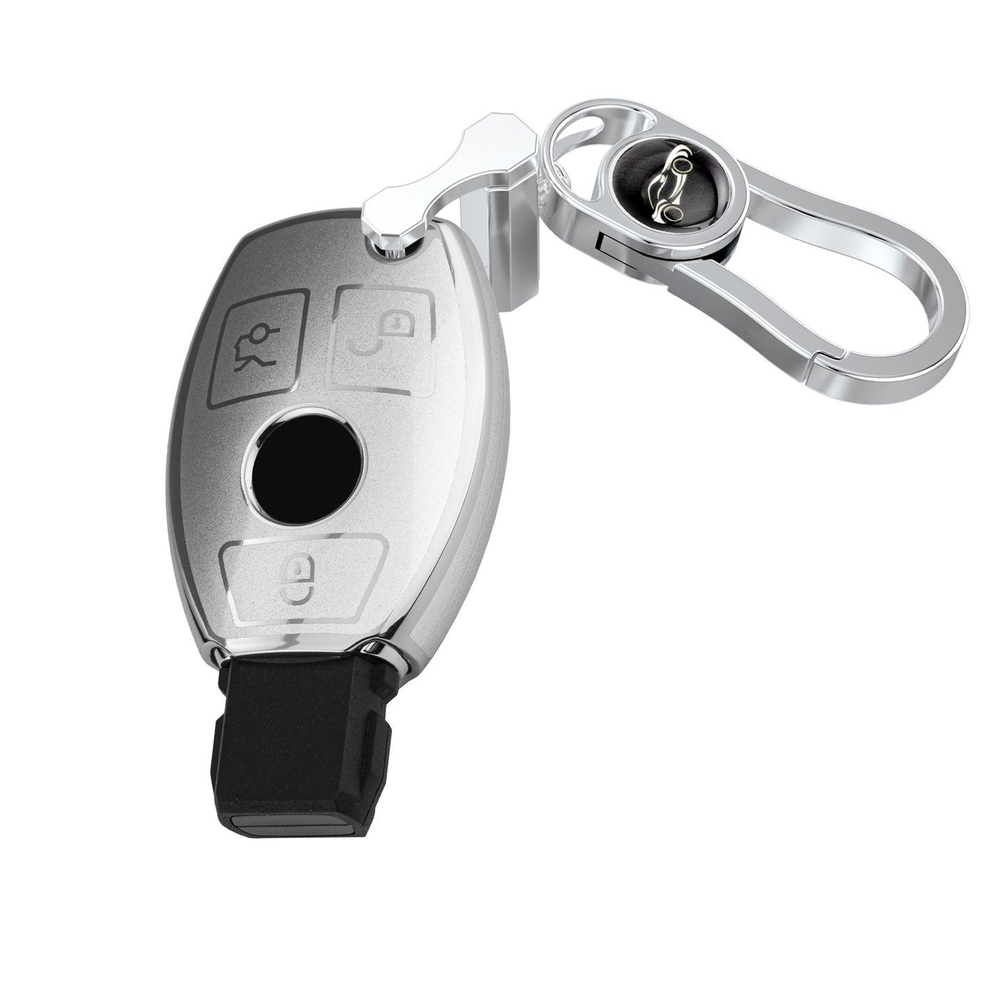 Liquid Silver Key Fob Cover for Benz A