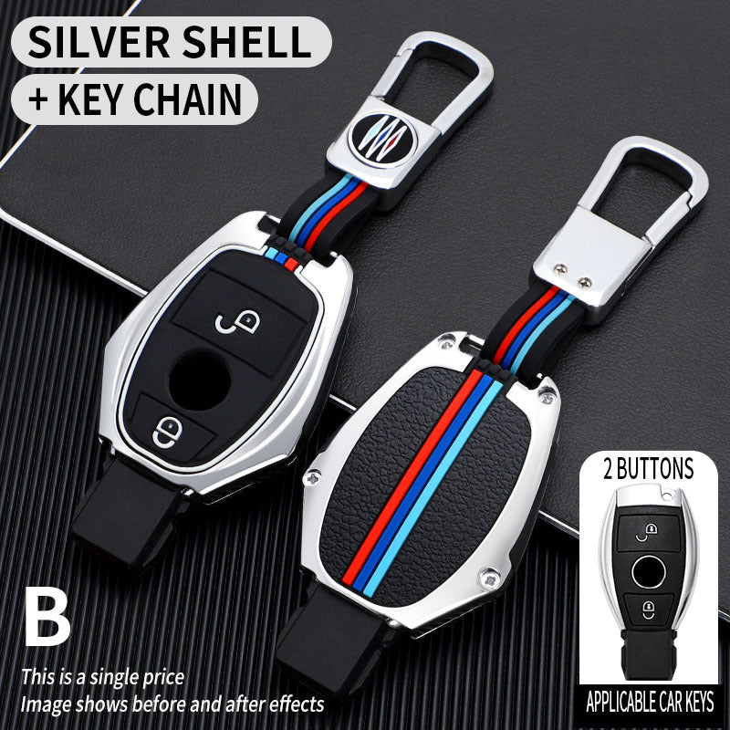 Tricolor Mecha metal car key shell