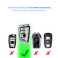 Silver White Key Fob Cover for BMW X1 X2 X3 X5 X6 X7 and Series 1 2 3 4 5 6 7 8 with Keychain