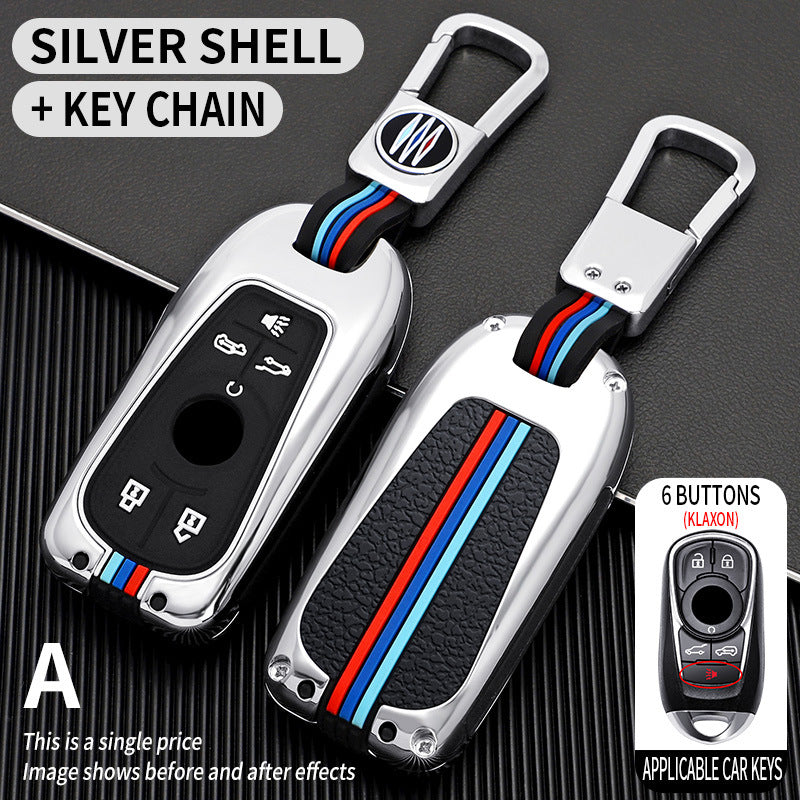 Tricolor Mecha metal car key shell