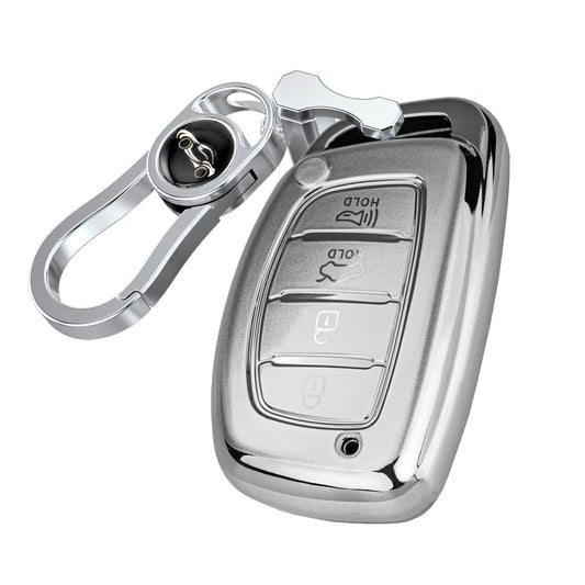 Liquid Silver Key Fob Cover for Hyundai