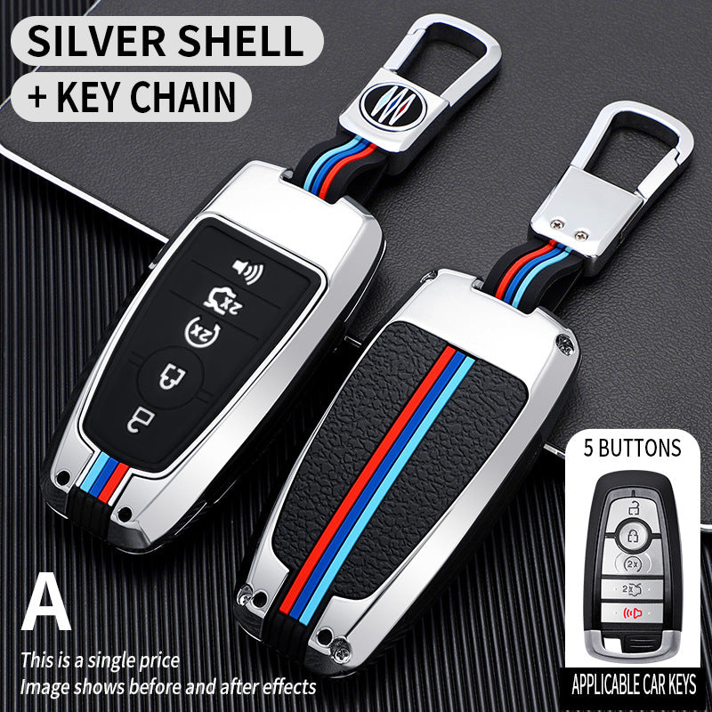 Tricolor Mecha metal car key shell