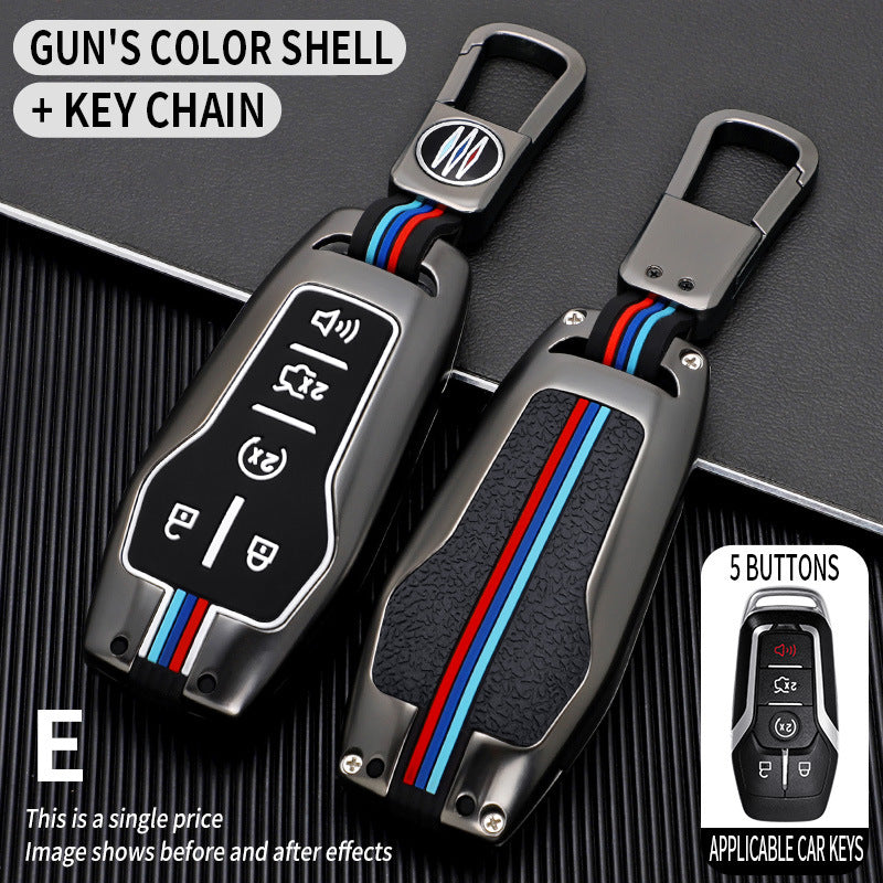 Tricolor Mecha metal car key shell