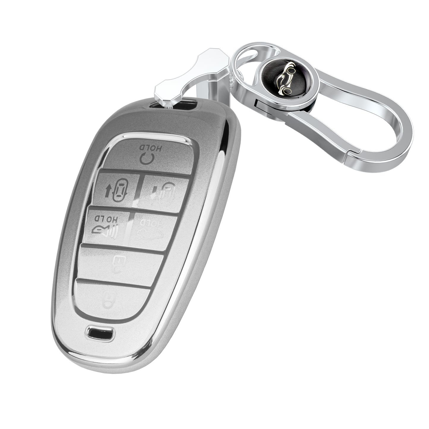 Liquid Silver Key Fob Cover for Hyundai H