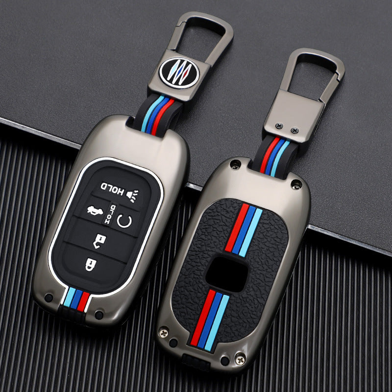 Tricolor Mecha metal car key shell