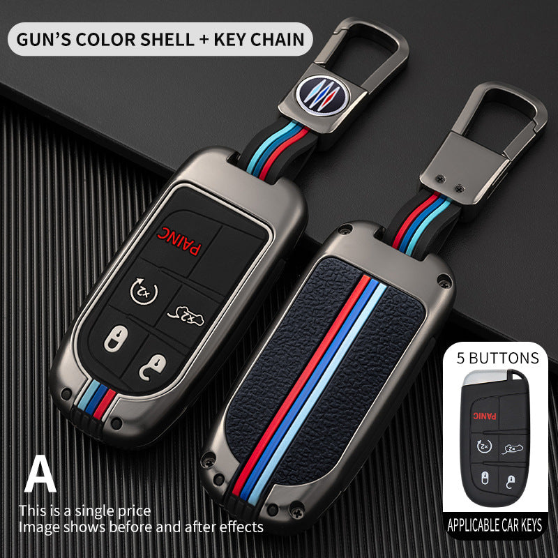 Tricolor Mecha metal car key shell