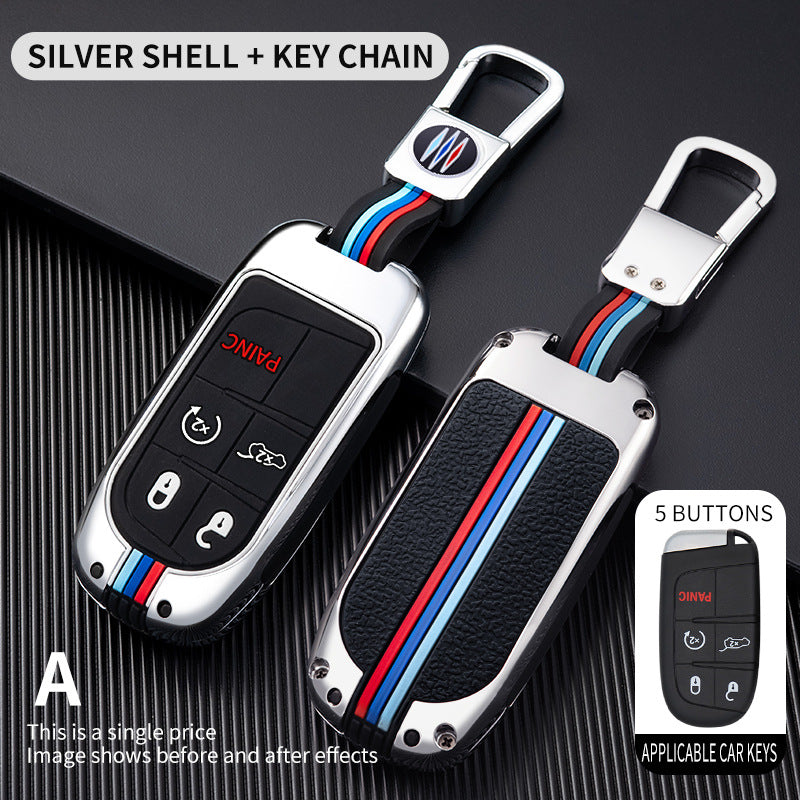 Tricolor Mecha metal car key shell