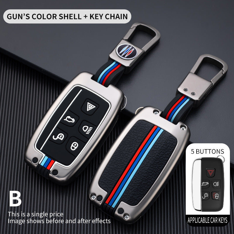 Tricolor Mecha metal car key shell