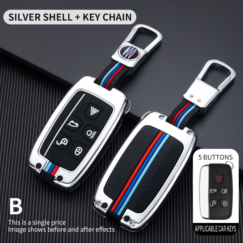 Tricolor Mecha metal car key shell