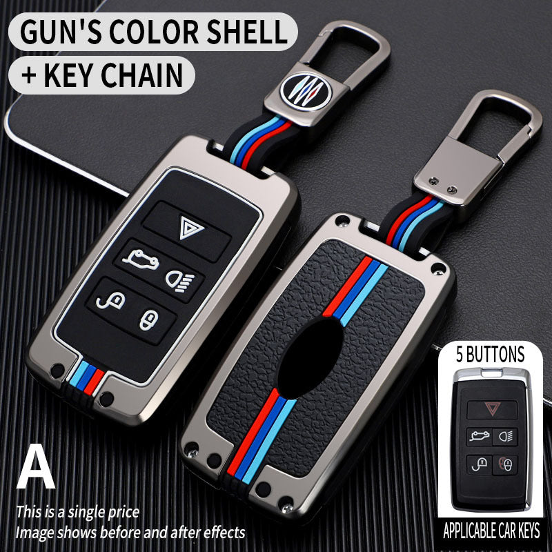 Tricolor Mecha metal car key shell