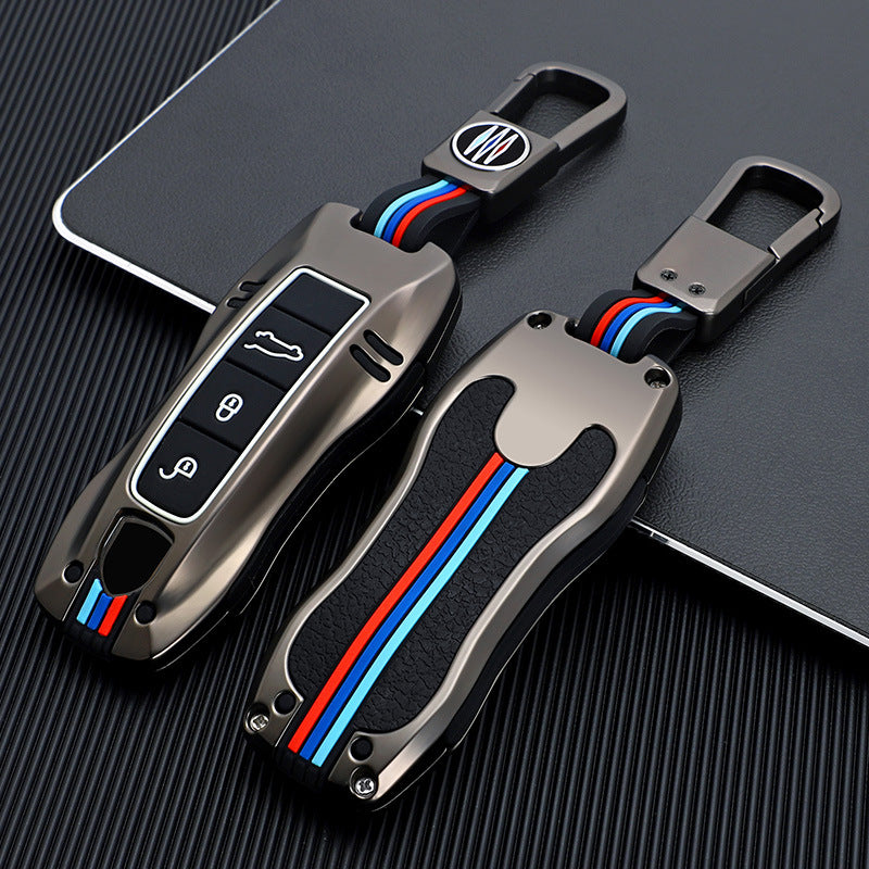 Tricolor Mecha metal car key shell