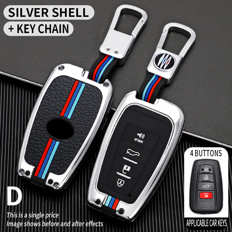 Tricolor Mecha metal car key shell