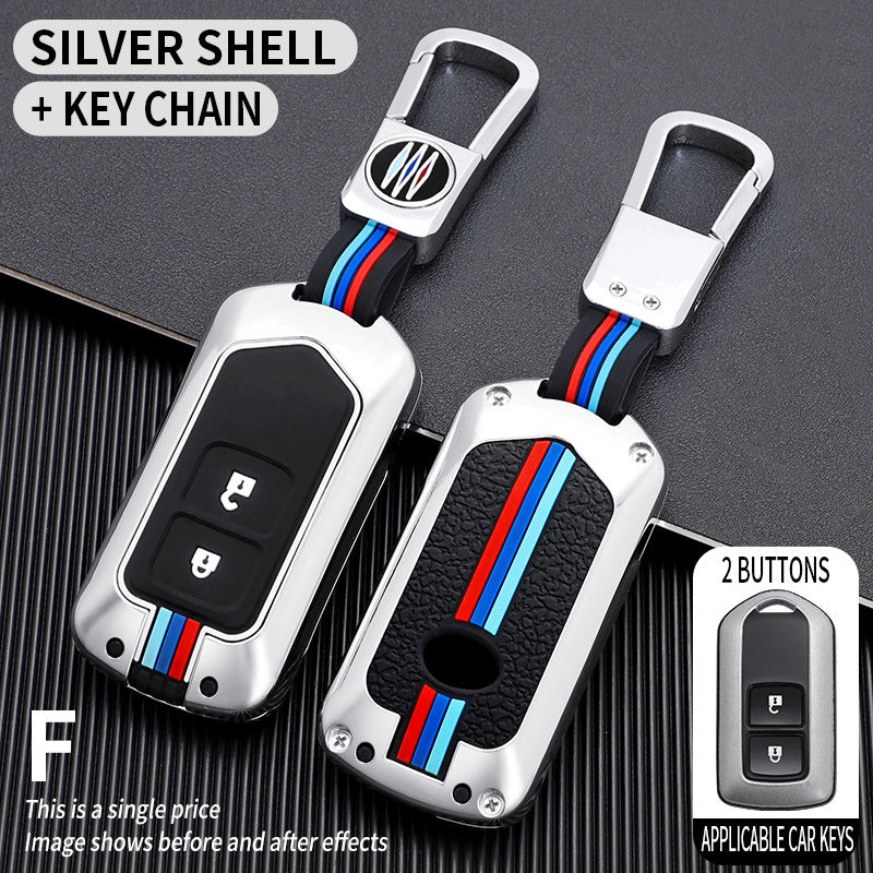 Tricolor Mecha metal car key shell