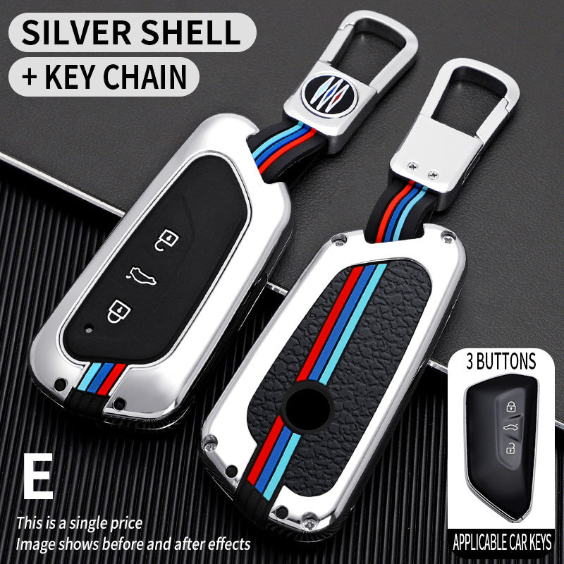 Tricolor Mecha metal car key shell