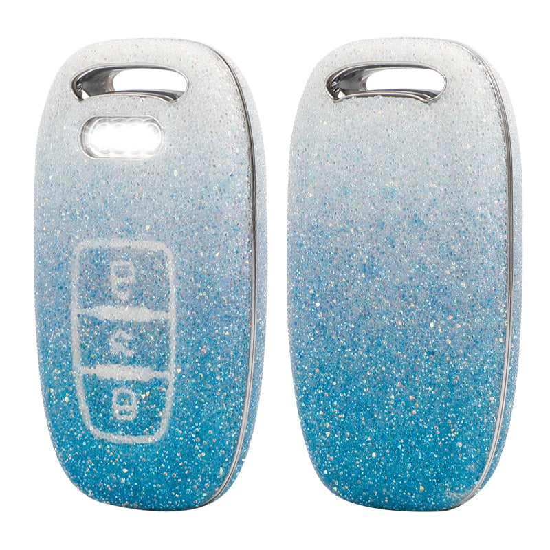 Diamond Key Fob Cover for Audi R8 Q5 Q7 S3 S4 S5 S6 S7 S8 SQ5 RS5 RS7 A4 A5 A6 A7 A8, Fashion Key Shell