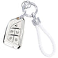 Silver White Key Fob Cover for Cadillac CT5 CT6 XTS XT4 XT5 ATS with Keychain