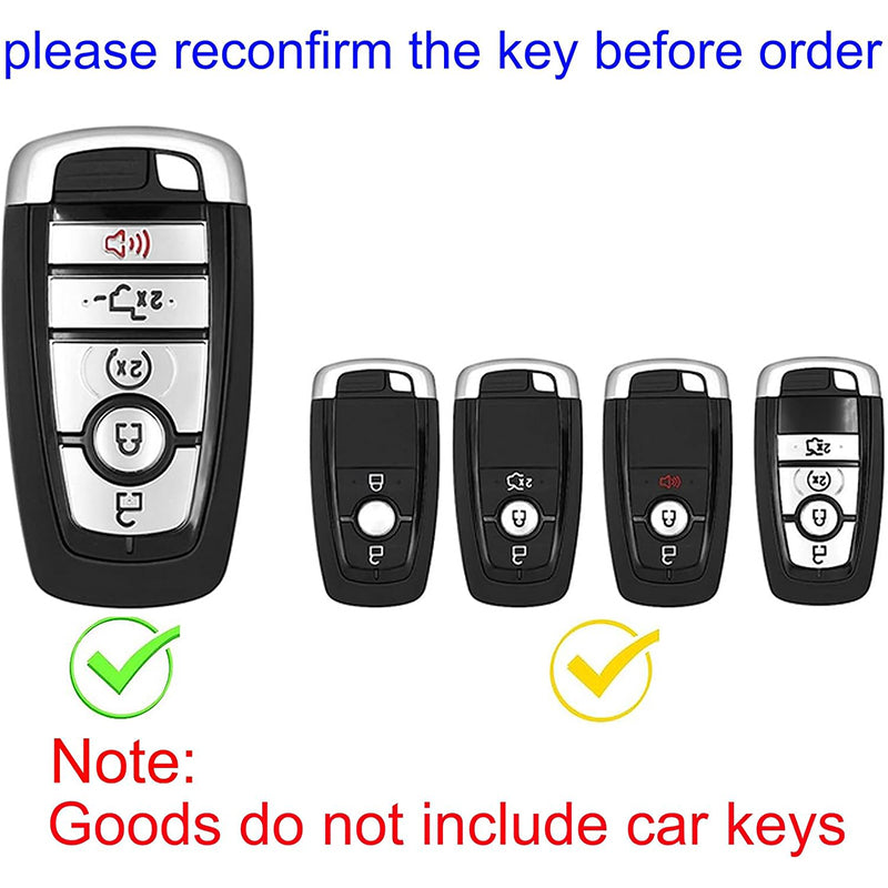 Car Key Fob Cover for Ford Compatible with F150 F250 F350 F450 F550 Edge Explorer Escape Mustang Smart Key