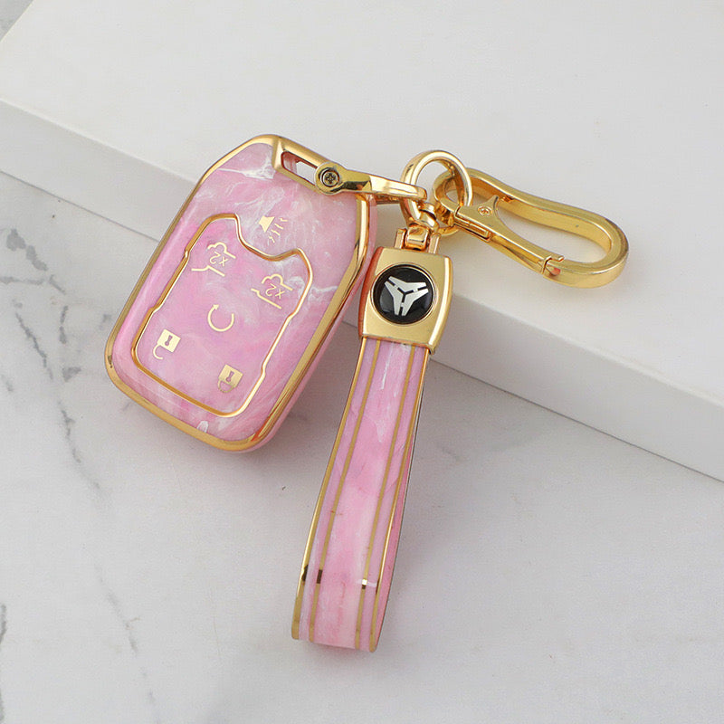 GMC Key Fob Cover Car Key Case Shell with Fashion Keychain