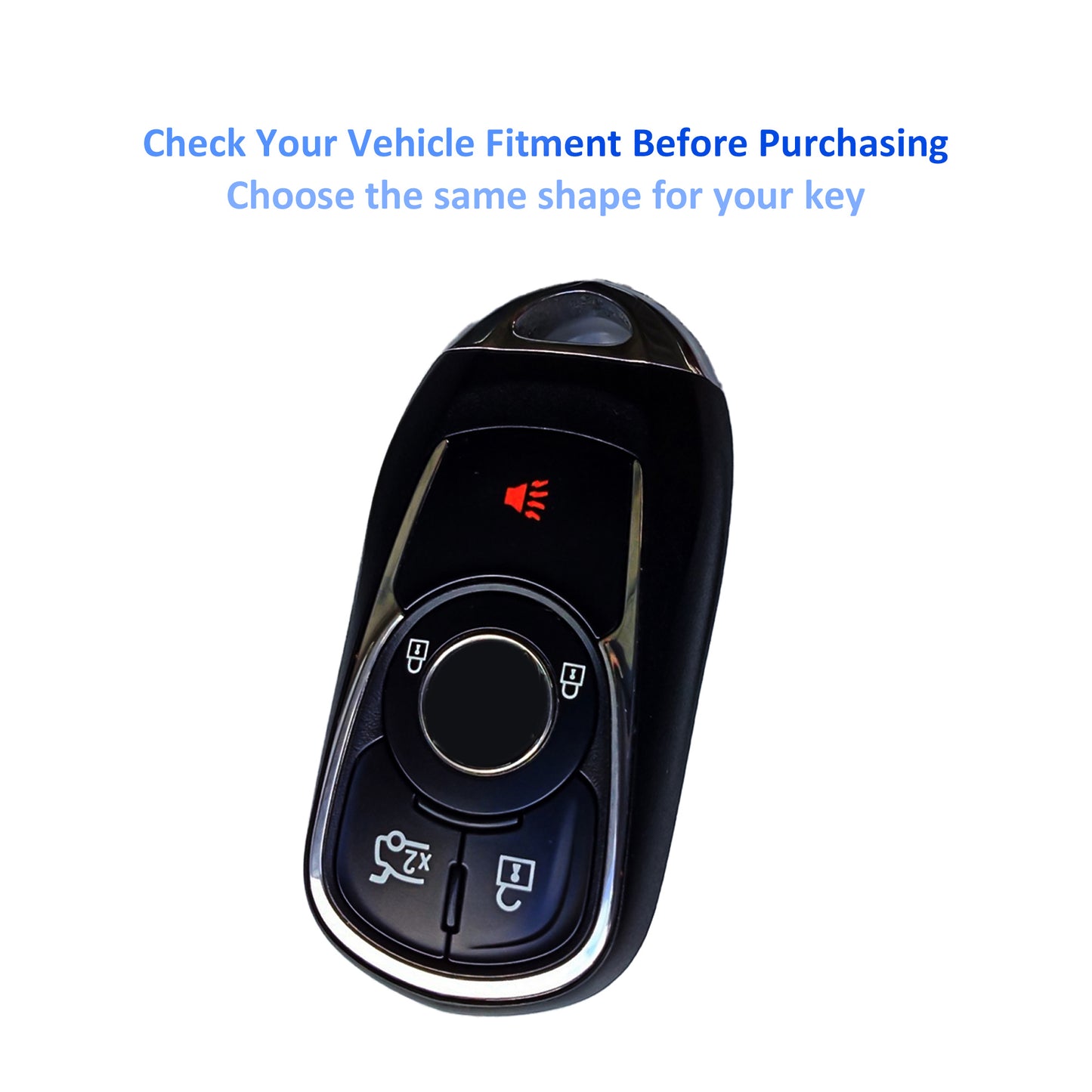 for Buick Key Fob Cover Case Shell with Gold Keychain fit Buick Enclave Lacrosse Verano Encore Regal Envision Cascada GL8