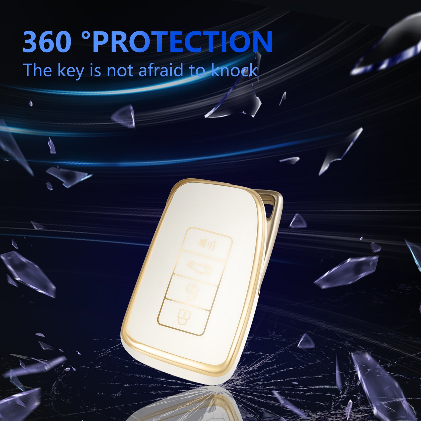 for Lexus Key Fob Cover Premium Car Key Case Shell with Fashionable Keychain fit RX ES GS LS NX RS GX LX RC LC