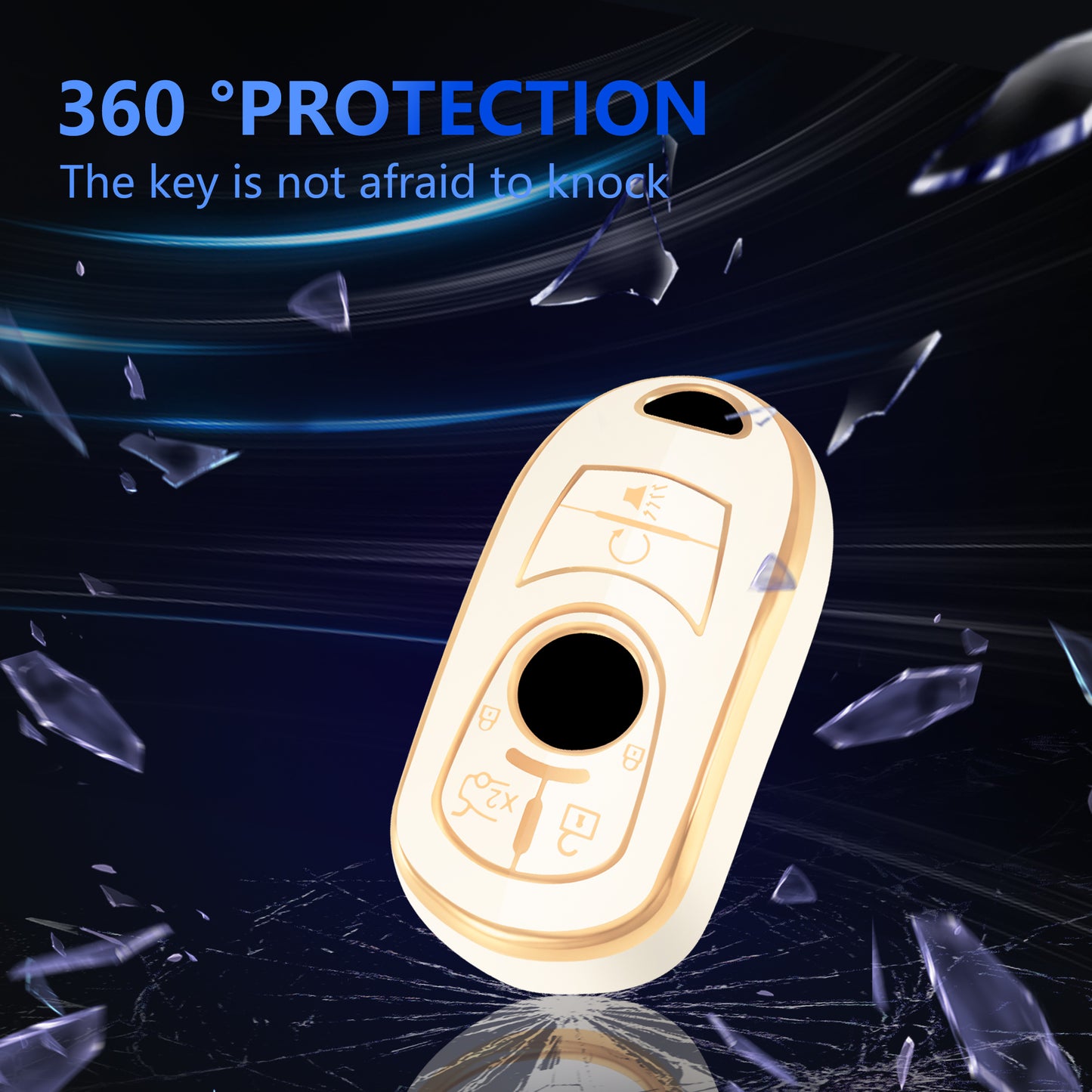 for Buick Key Fob Cover Case Compatible with Accessories Enclave Encore Envision GL8 Lacrosse Regal Verano