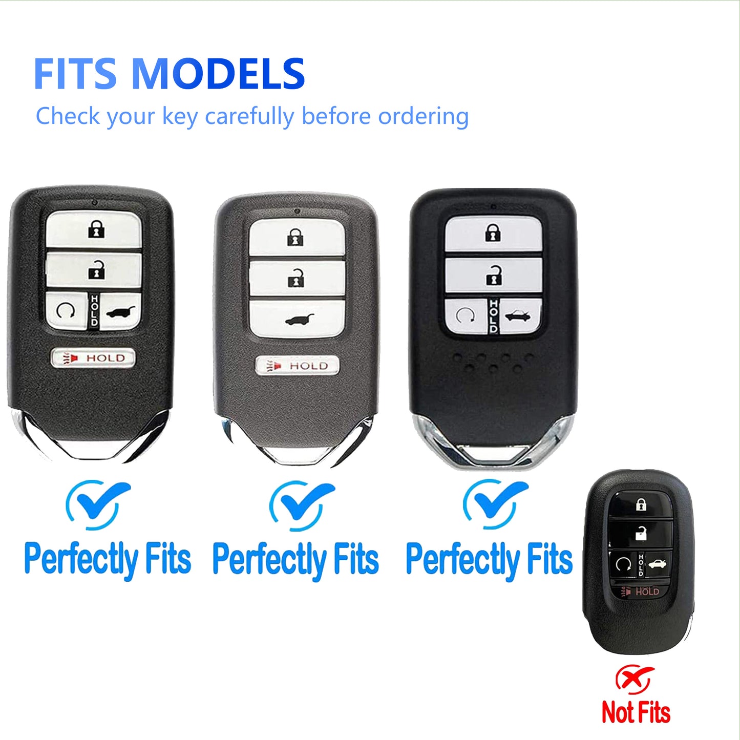 for Honda Key Fob Cover Premium Car Key Case Shell with Fashion Keychain fit Honda Accord Civic CRV Pilot Odyssey